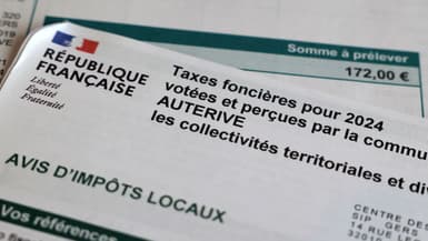 Un avis de taxe foncière, photographié en 2024 (illustration).