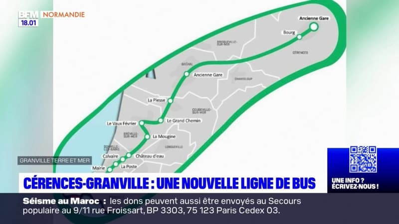Manche: une nouvelle ligne de bus déployée le samedi entre Cérences et Granville