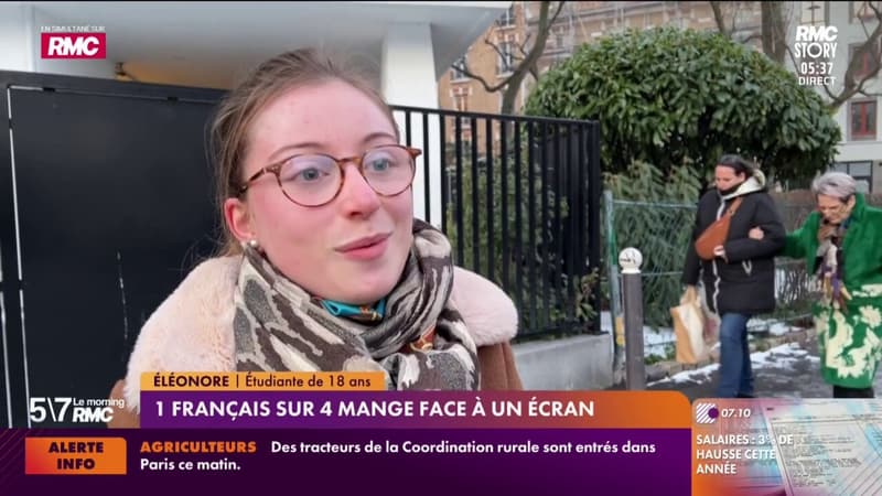 1 Français sur 4 mange face à un écran