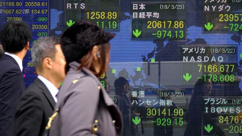 La Bourse de Tokyo a chuté.