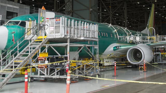 Un avion Boeing en cours de construction. (image d'illustration)