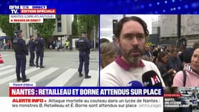 "Il m'a appelé pour me dire qu'un élève était rentré avec un couteau": un parent d'élève témoigne après l'attaque dans un lycée à Nantes
