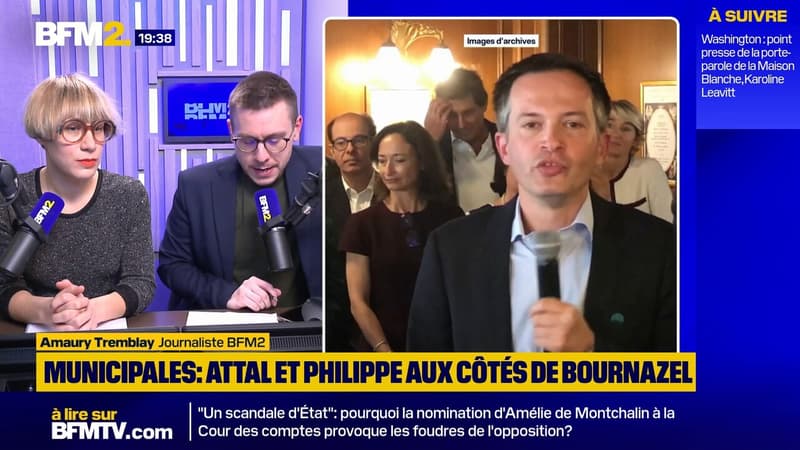 Municipales à Paris: Gabriel Attal et Edouard Philippe aux côtés de Pierre-Yves Bournazel