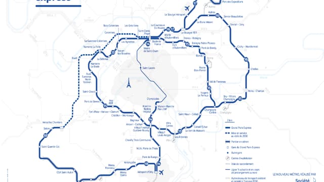 La carte du Grand Paris