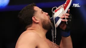  UFC 269 : Enragé, Tuivasa détruit Sakai puis boit une bière dans une chaussure