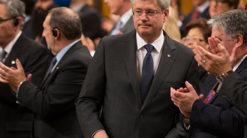 Le Premier ministre canadien Stephen Harper, devant l'Assemblée du pays.