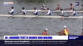 JO 2024: journée test d'aviron à Vaires-sur-Marne