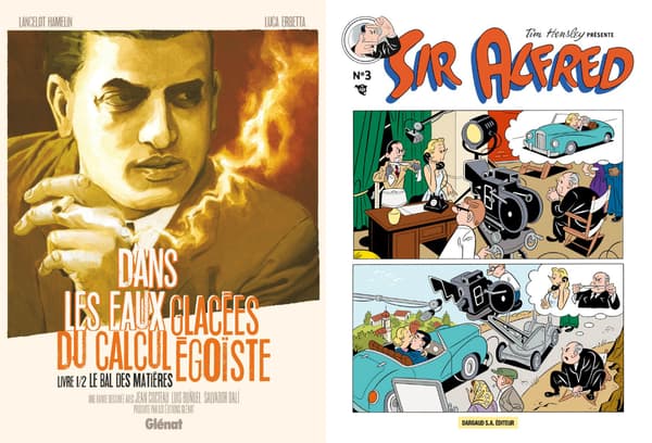 Couvertures de BD sur Luis Bunuel et Alfred Hitchcock Couvertures de BD sur Luis Bunuel et Alfred Hitchcock