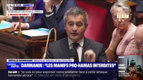 "Nous avons interdit toutes les manifestations pro-Hamas" déclare Gérald Darmanin devant l'Assemblée nationale