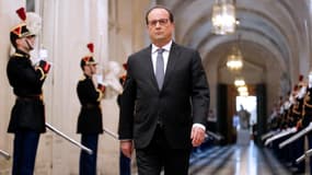 François Hollande arrive au Congrès de Versailles, le 16 novembre. 