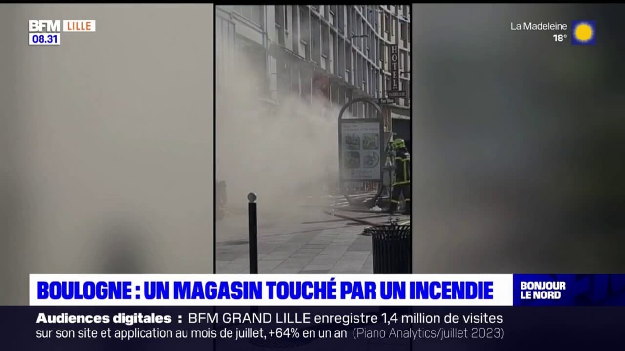 BoulognesurMer un magasin touché par un incendie, cinq personnes