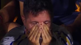 Les larmes d'Ander Herrera, blessé, lors du match Newell's-Boca Juniors (2-0), le 30 mars 2025