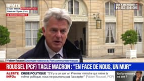 "En face de nous, un mur": Fabien Roussel tacle Emmanuel Macron après la réunion entre le président et les chefs des partis politiques
