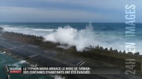 Les images impressionnantes de l'arrivée du typhon Maria à Taïwan