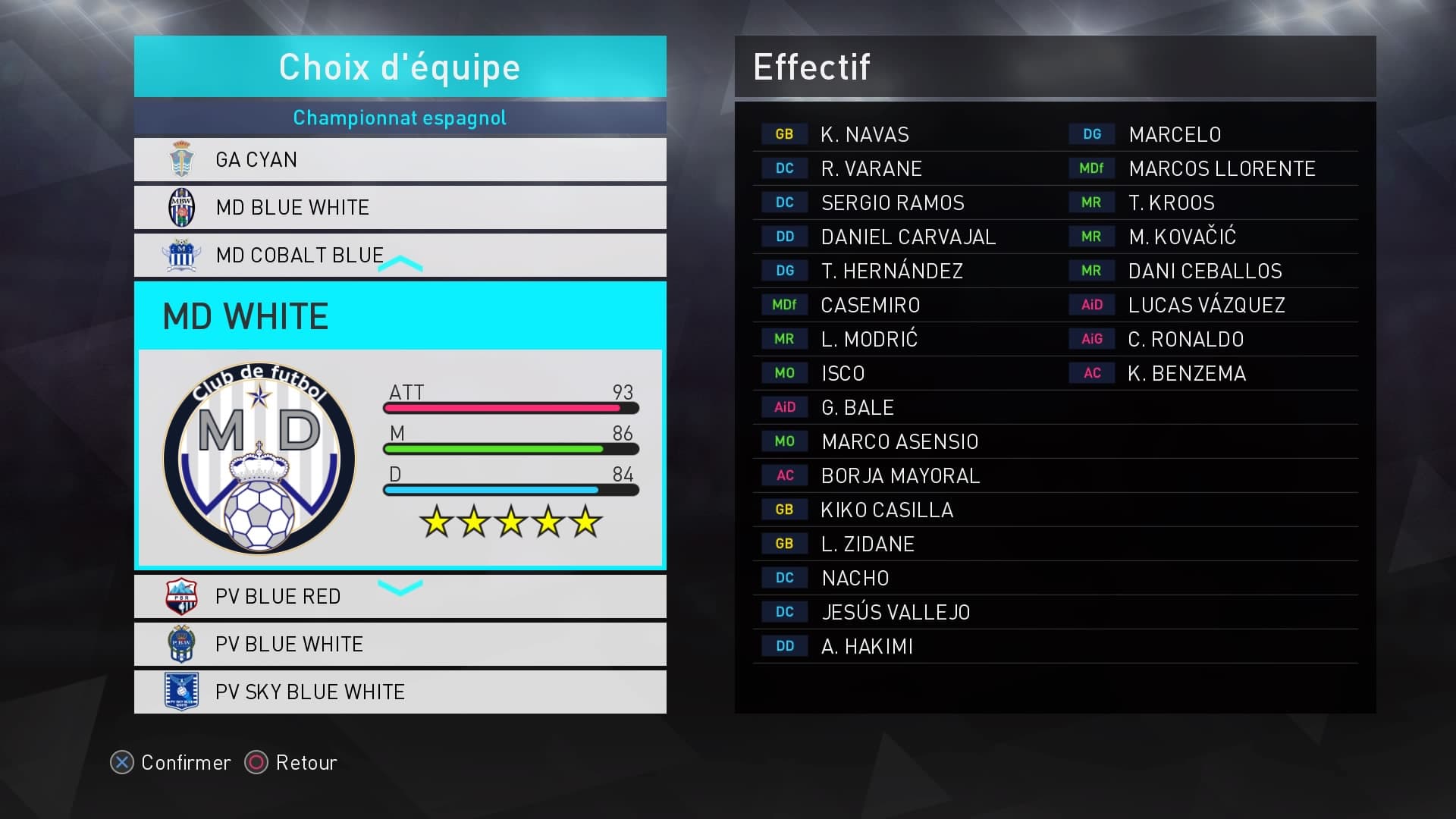 Hé oui, la meilleure équipe du jeu certainement manque cruellement de licence