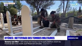 Hyères: nettoyage des tombes militaires