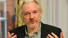 Julian Assange, à l'ambassade d'Equateur à Londres, le 18 août 2014.