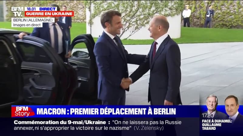 Emmanuel Macron rencontre Olaf Scholz pour sa première visite internationale depuis son investiture