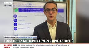 95.600 foyers sans électricité après la tempête Goretti: "Nous concentrons nos efforts en Normandie, la situation revient à la normale dans les autres régions", déclare le directeur de crise d'Enedis