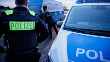 Des agents de la police fédérale allemande, dans l'est de l'Allemagne, le 11 octobre 2023. (photo d'illustration)