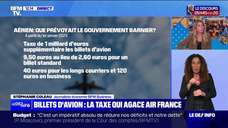 Billets d'avion: le patron d'Air France-KLM estime qu'augmenter la taxe serait 