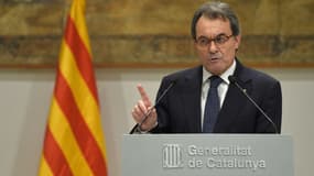 L'ancien président de la région espagnole de Catalogne, Artur Mas, lors d'une conférence de presse le 10 février 2017