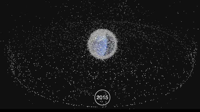 Depuis Spoutnik en 1957, l'espèce humaine a fait de son environnement spatial immédiat un vaste dépotoir de débris issus de la conquête spatiale et des expérimentations scientifiques.