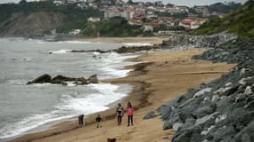 La plage Parlementia de Guéthary, en mai 2020