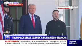 Volodymyr Zelensky accueilli par Donald Trump sur le perron de la Maison Blanche