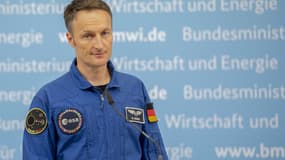 L'astronaute allemand Matthias Maurer, lors d'une conférence de presse à Berlin le 10 septembre 2021