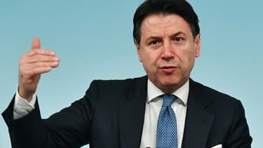 Le Premier ministre italien Giuseppe Conte lors d'une conférence de presse 4 mars 2020