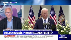 Alain Fischer s'exprime sur le port du masque: "Il faut garder le masque tant que nous n'avons pas une réduction de la circulation du virus qui soit plus élevée"