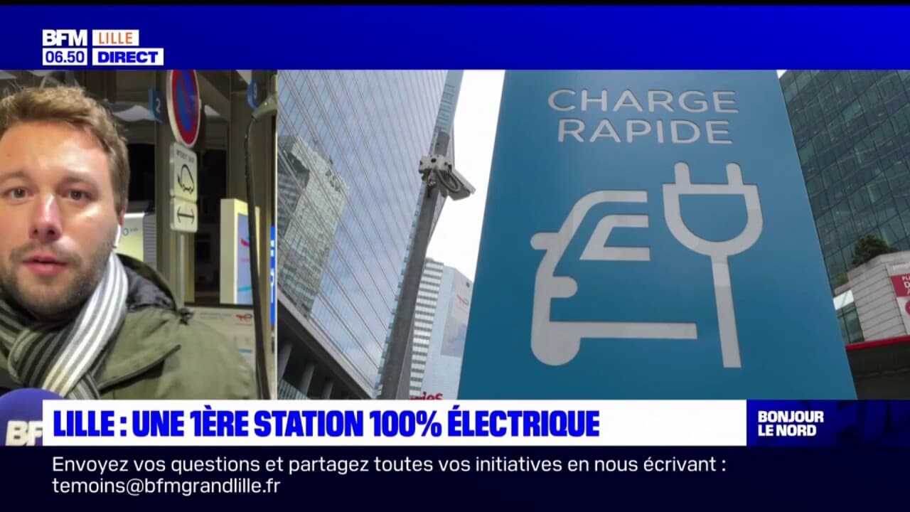 La toute première station-service 100% électrique des Hauts-de-France  inaugurée à Lille - France Bleu