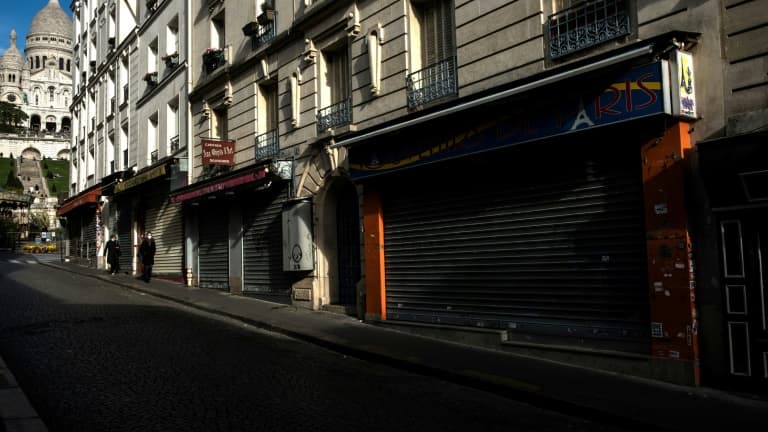 Image d'illustration - Des magasins pour touristes fermés dans le quartier de Montmartre à Paris, le 14 novembre 2020