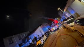 Un incendie dans une carrosserie le 9 avril à Nice. 