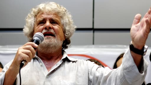 Beppe Grillo, leader du Mouvement des 5 étoiles, à Rome le 21 avril.
