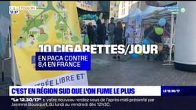 le nombre de fumeurs est plus important dans la région Sud que partout en France