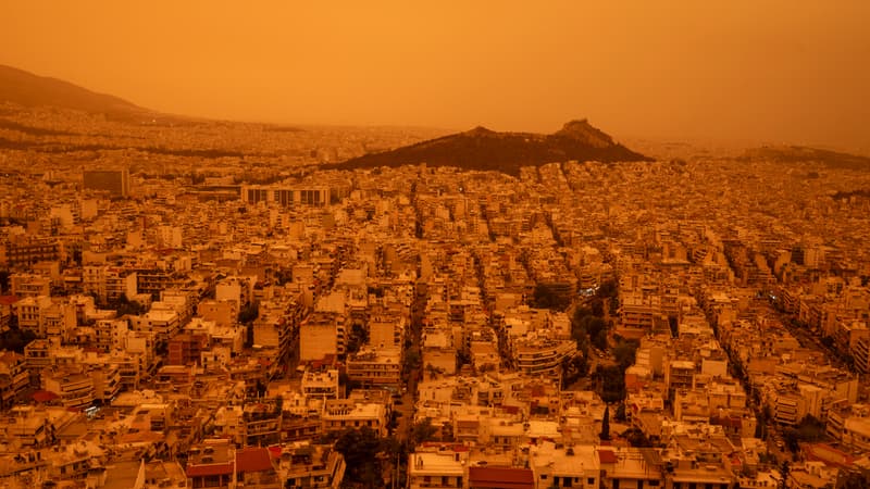 En Grèce, un impressionnant nuage de sable du Sahara envahit le ciel d'Athènes