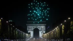 Les Champs-Elysées après la demi-finale de l'Euro de football en 2016.