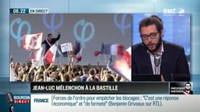Président Magnien ! : Le général Mélenchon sur la tribune place de la République - 25/09