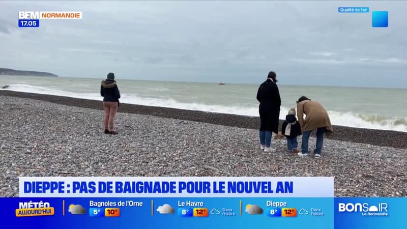 Dieppe: pas de bain du Nouvel An à cause des vents forts