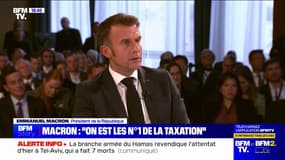 Taxation des grandes entreprises: "L'effort demandé sera fait mais il faut qu'il soit limité", déclare Emmanuel Macron