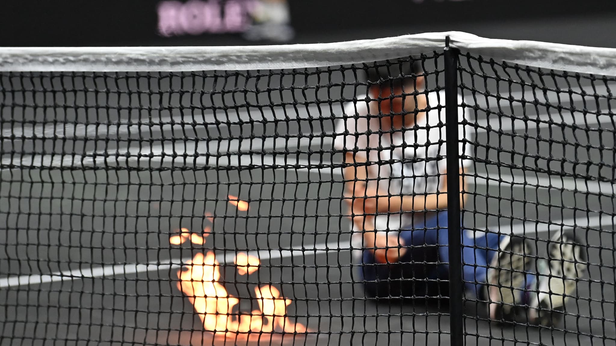 Un activiste lors de la Laver Cup 2022 Un activiste lors de la Laver Cup 2022