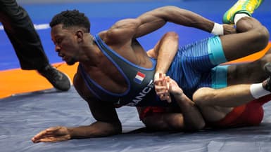 Mamadassa Sylla lors des Mondiaux de lutte à Belgrade, le 11/09/2022