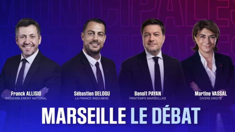 DIRECT. Municipales à Marseille: suivez le débat entre Benoît Payan, Martine Vassal, Franck Allisio et Sébastien Delogu sur BFMTV