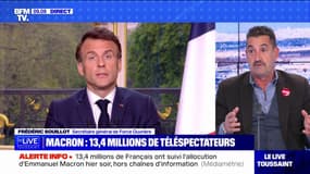 "Rien de neuf sous le soleil": Frédric Souillot (FO) réagit à l'allocution d'Emmanuel Macron