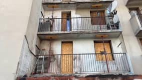 Les dégâts après un incendie en juin 2022 à la résidence Le Tyrolien, à Marseille, en janvier 2023