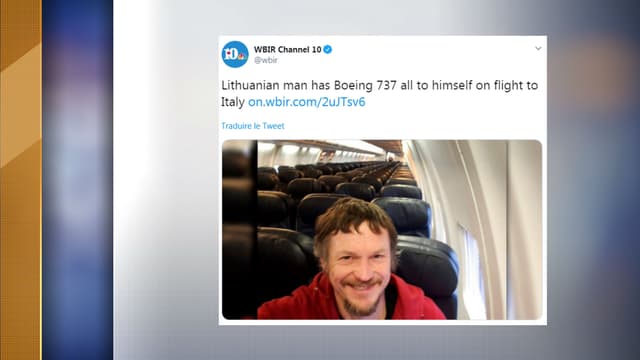 L'homme s'est retrouvé seul à bord d'un vol Vilnius-Bergame.