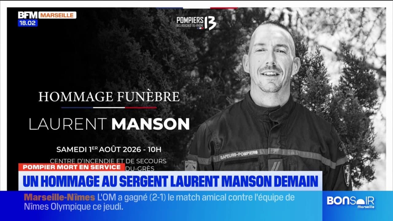 Les pompiers des Bouches-du-Rhône rendent hommage au sergent Laurent Manson