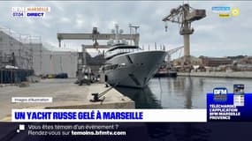 Marseille: un yacht russe gelé